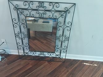 Antique Iron Mirror For Sale