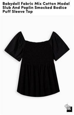 Torrid Babydoll Puff Sleeve