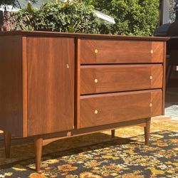 Mid Century Walnut Credenza 