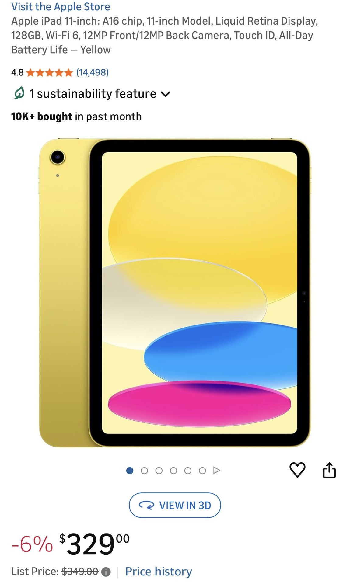 iPad 11 Inch A16 Chip 128GB WiFi Only