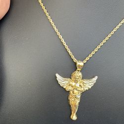 Angel Pendant 10kt Gold With Chain 2099
