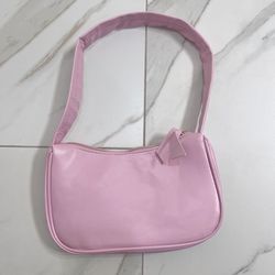 Pink Hand Bag Shoulder Bag Purse - Zipper Compartment 