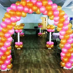 Balloon columns / arch / arco de globos y columnas