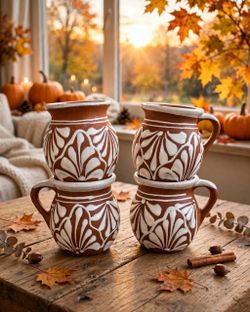 $20 Terracotta Ceramic Mugs Set of 4