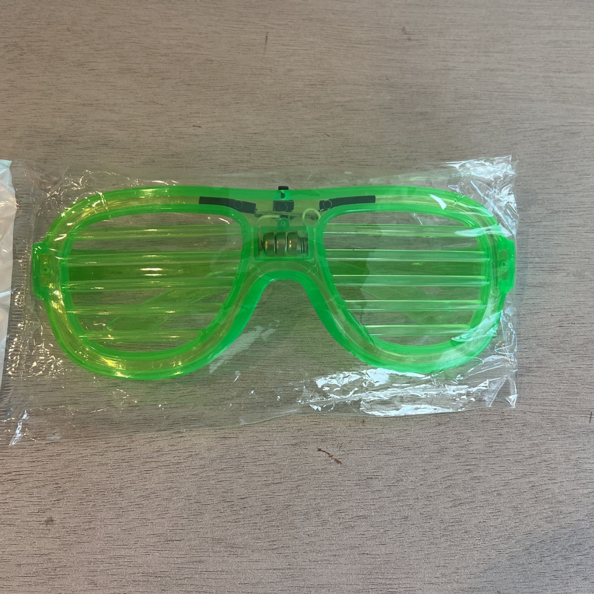 LED Green Party Glasses 