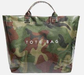 Green Camo Tote PVC Tote Bag *NEW*