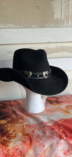 M.H.T. Western Hat /Leather band with silver trim/ 100%wool