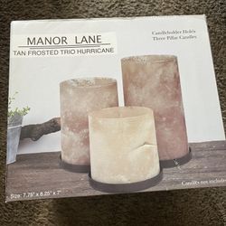 Manor Lane Candle Holders 3 Pillars 