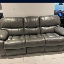 *Labor Day Extended!!!*---Sleek Madrid Gray Leather Reclining Sofas---Now $699!!!---Delivery And Financing🤭