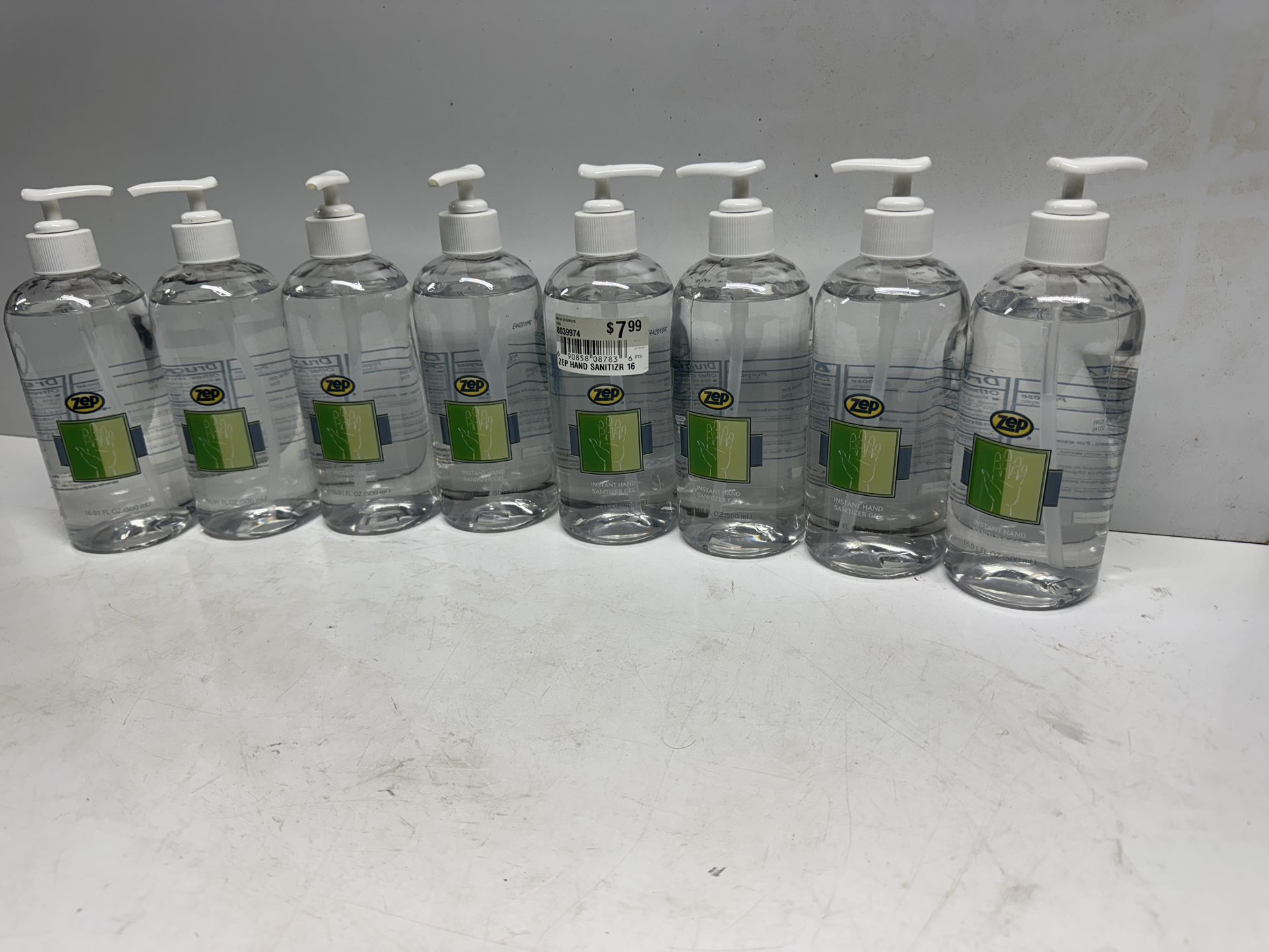 New Zep Hand Sanitizer $7 Takes All 8 Bottles. Must Pickup
