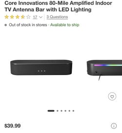 Amplified TV Antenna Bar With LED