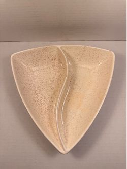 Mid century modern split serving bowl