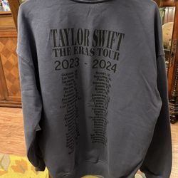 Taylor Swift Eras Tour Blue Crewneck 100% Official Tour Merch Size Small New