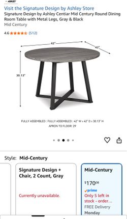 Round dining room table