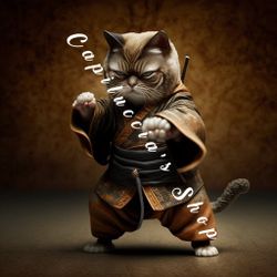 Beautiful kung fu cat poster