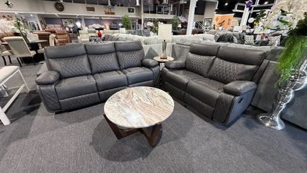 2 PC REC SOFA AND LOVESEAT