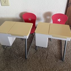 2 American Girl School Desk Sets