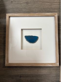 Natural geode agate shadow box frame- wall art ; PLEASE READ DESCRIPTION