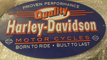 Harely Davidson Embossed Tin Sign