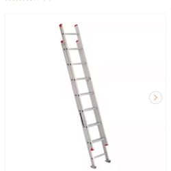 About This Product This Louisville 16 ft. aluminum extension ladder has a 200 lb load capacity, rated ANSI Type III. This ladder is equipped with D-sh