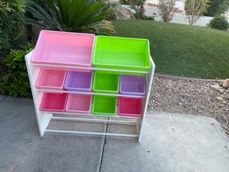 Humble Crew Kids Toy Storage Organizer with 10 Plastic Storage