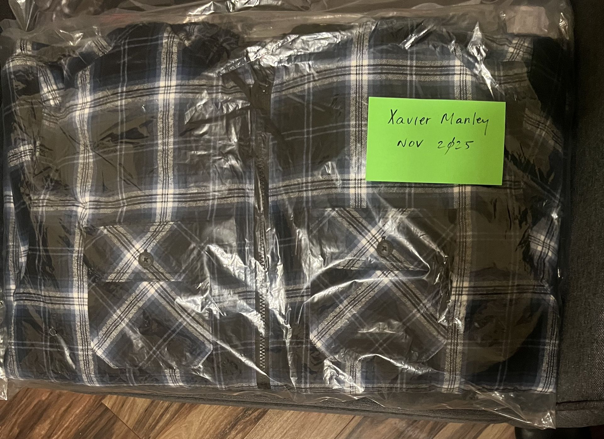 Supreme WK10 Lined Zip Up Flannel (Black) L