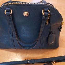 Blue And Gold Clutch Purse COACH