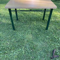 TABLE L 46" X W 30" X HT 30" , METAL FRAME   