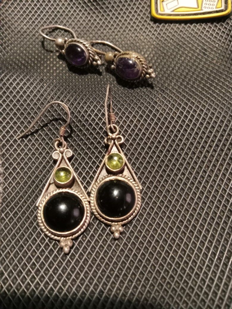 Vintage 925 Silver Earring Rings