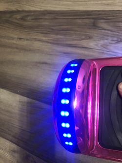 Hover Board Chrome Pink With Bluetooth 🔊 Speakers And Color Lights 