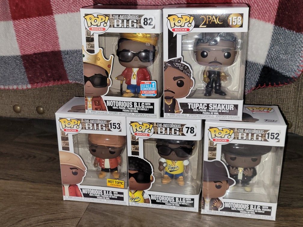 Funko Pop Notorious B.i.G And Tupac Shakur Collectibles