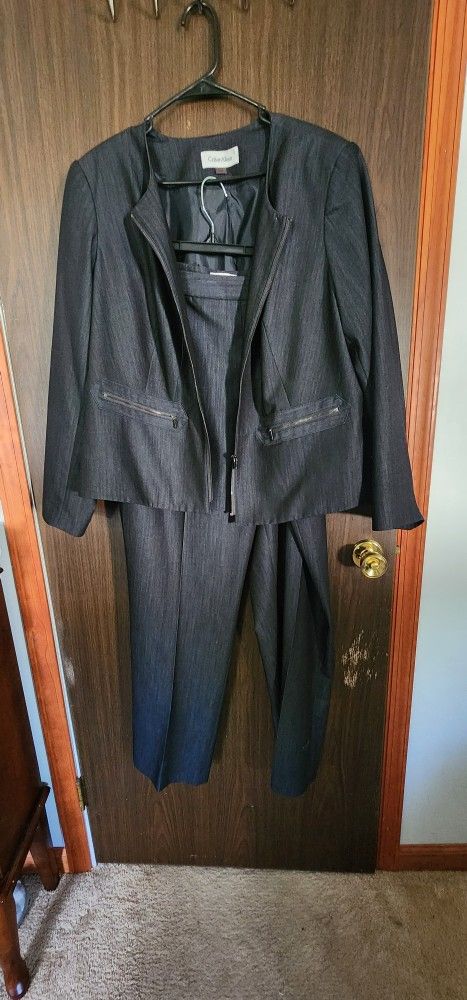 Womens Suit Jacket (Or Blouse) And Pants