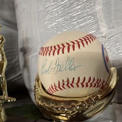 MLB Hall Of Famer Bob Feller Autographed Baseball