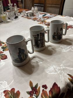 3 Norman Rockwell Collectibles Mugs