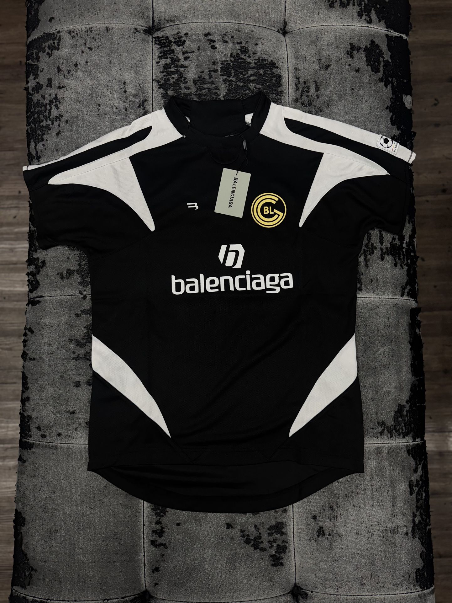 Balenciaga Two Tone Soccer Mesh Jersey