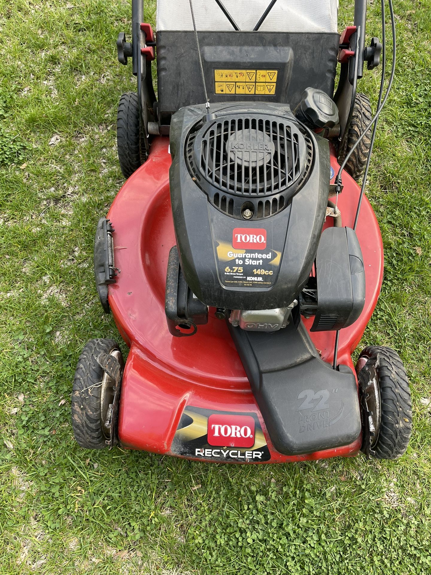 Toro Lawnmower 149cc 22 Inch Deck - Main Image