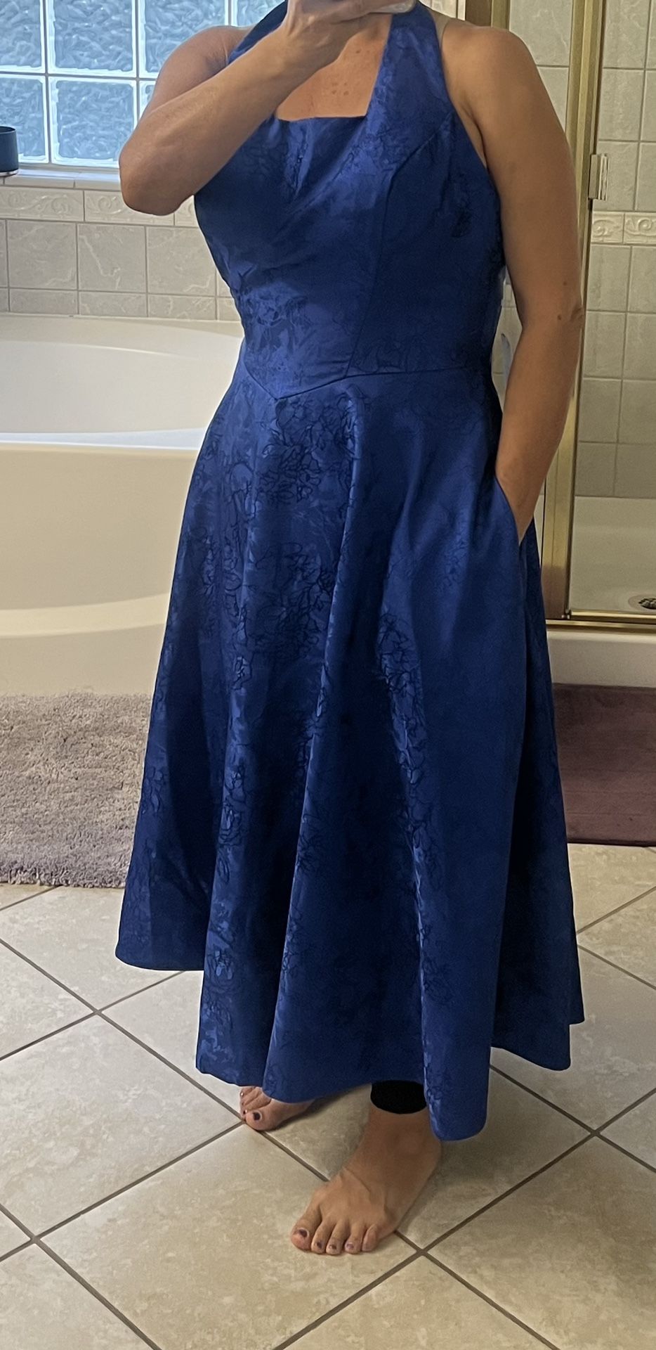 New Blue Halter Dress