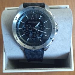 MICHAEL KORS BRECKEN SILVER BLACK MEN MK8850 WATCH
