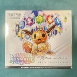 Prismatic Evolutions *POKEMON CENTER* Elite Trainer Box (Exclusive) No trades