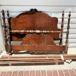 Full  Size Antique Cherry 1910 Bed Frame 