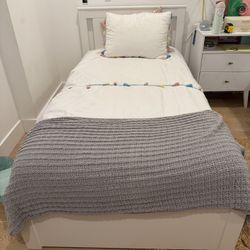 Two Matching Twin Beds With Storage & Mattresses (Discount If You Disassemble!!)