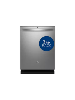 GE - 24 in. Top Control Built-In Tall Tub Dishwasher in Fingerprint Resistant Stainless with Dry Boost, 3rd Rack, and 47dBA