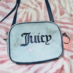 New Blue Turquoise Juicy Couture Butterfly Crossbody Bag Purse Handbag MSRP $79