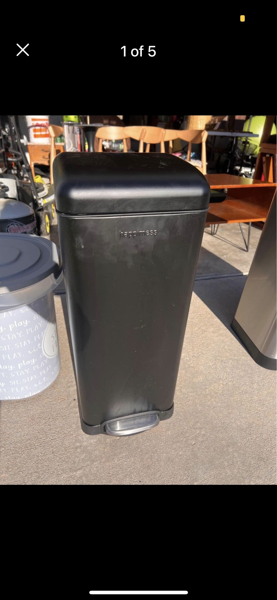 Happimess Step-Open Trash Can with Soft-Close Lid