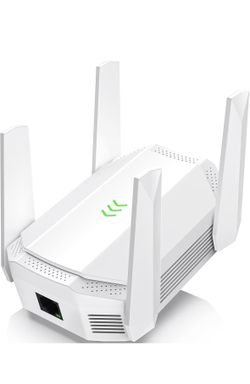 AX3000 WiFi 6 Extender, Dual Band WiFi Extender Signal Booster, Internet Booster with Gigabit Ethernet Port, Covers Up to 12,000sq.ft and 99 Devices, 
