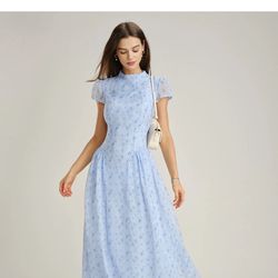 Blue Floral Dress