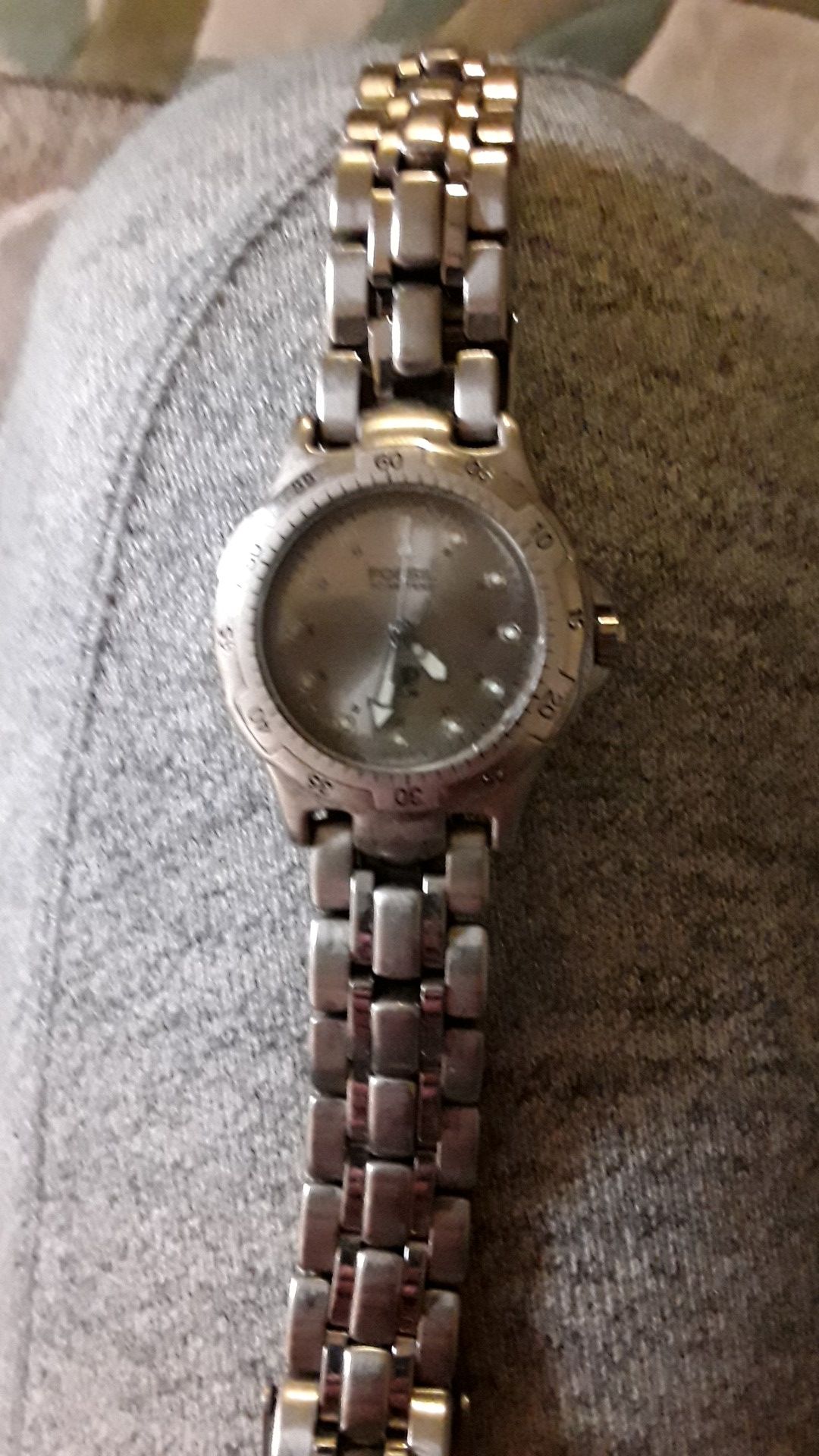 Fossil| Vintage 90s Fossil Blue Faced Watch