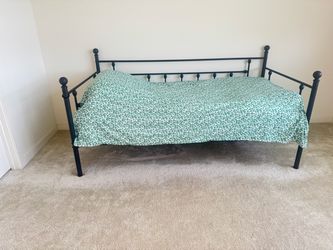 Metal Bed Frame with High-Quality Mattress – 41” x 79”