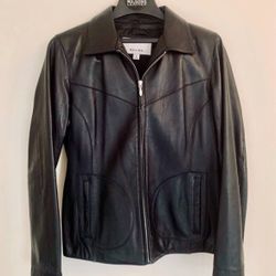Vintage Wilsons Leather Ladies Black Leather Jacket