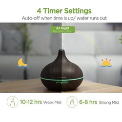 Essential oil diffuser for aromatherapy and relaxing environment 